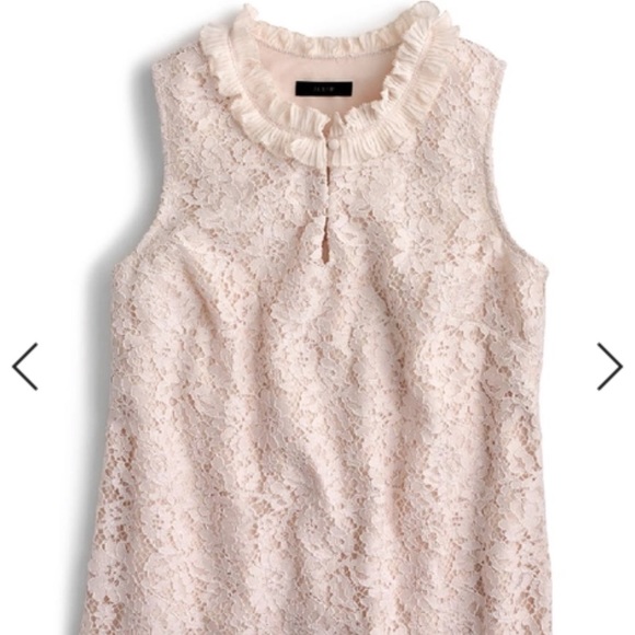 J Crew Lace Ruffle Neck Tank in Dune ❤️ - Picture 9 of 9